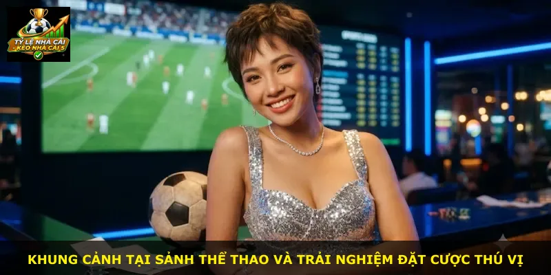 Khung cảnh tại sảnh thể thao và trải nghiệm đặt cược thú vị